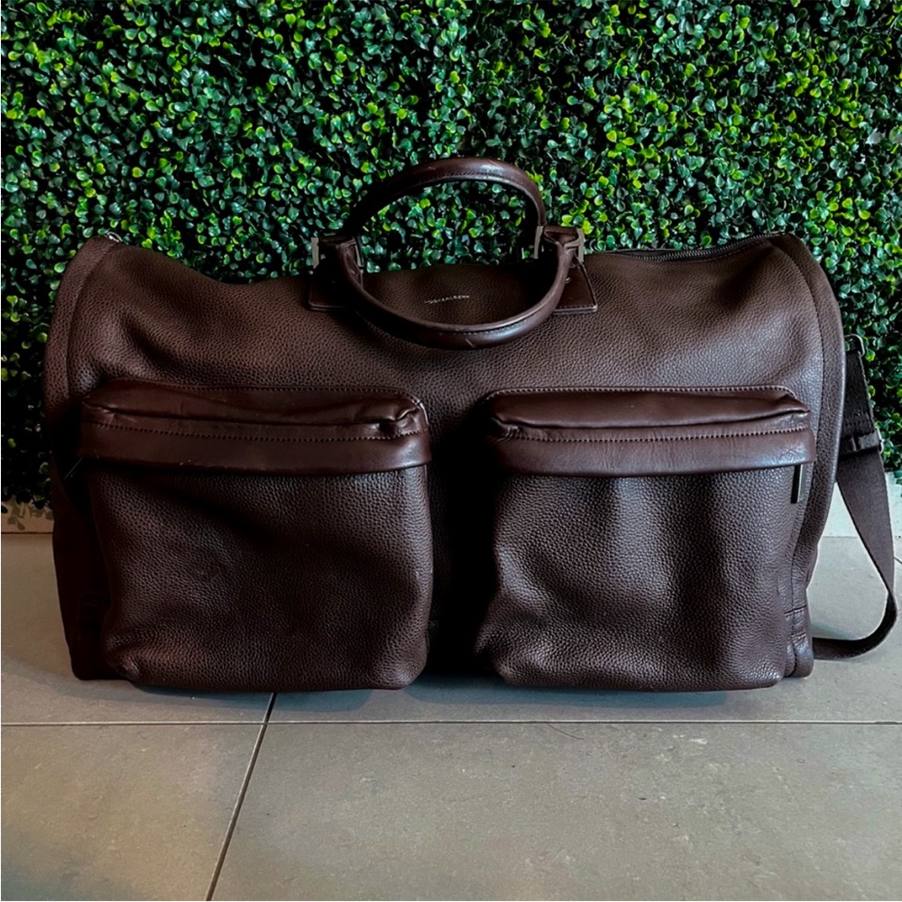 Hook & Albert Leather Duffle Garment Bag